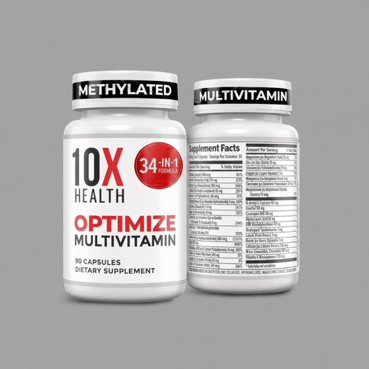 10X Health Optimize Methylated Multivitamin | MTHFR Support | 90 Capsules