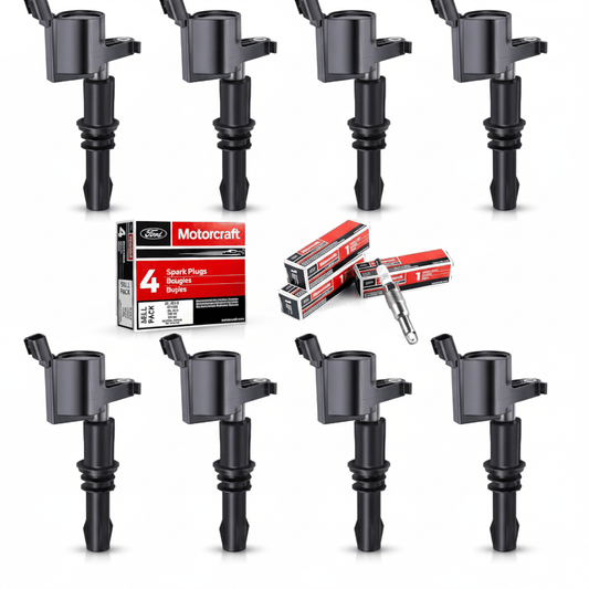 8-Pack Motorcraft DG511 Ignition Coils & Spark Plugs SP546 | Ford 4.6L 5.4L