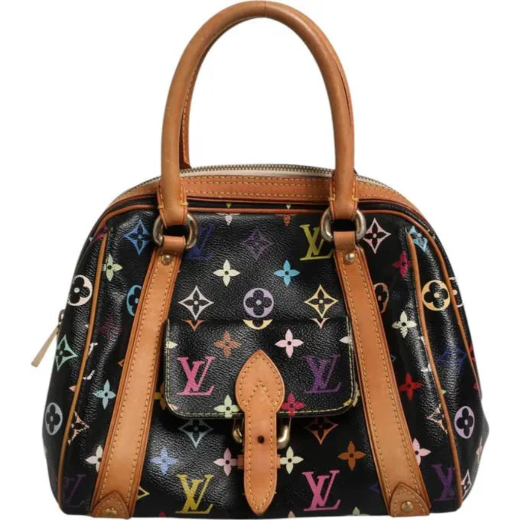 Louis Vuitton Black Monogram Multicolor Canvas Priscilla Handbag