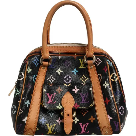 Louis Vuitton Black Monogram Multicolor Canvas Priscilla Handbag