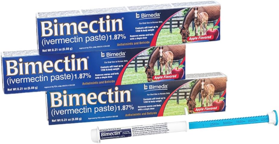 Bimectin Ivermectin Paste 1.87% Horse Dewormer | Apple Flavor