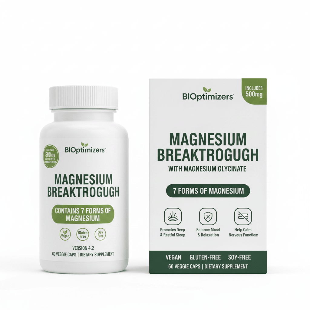 BiOptimizers Magnesium Breakthrough 4.0 | 7 Forms of Magnesium | 60 Capsules