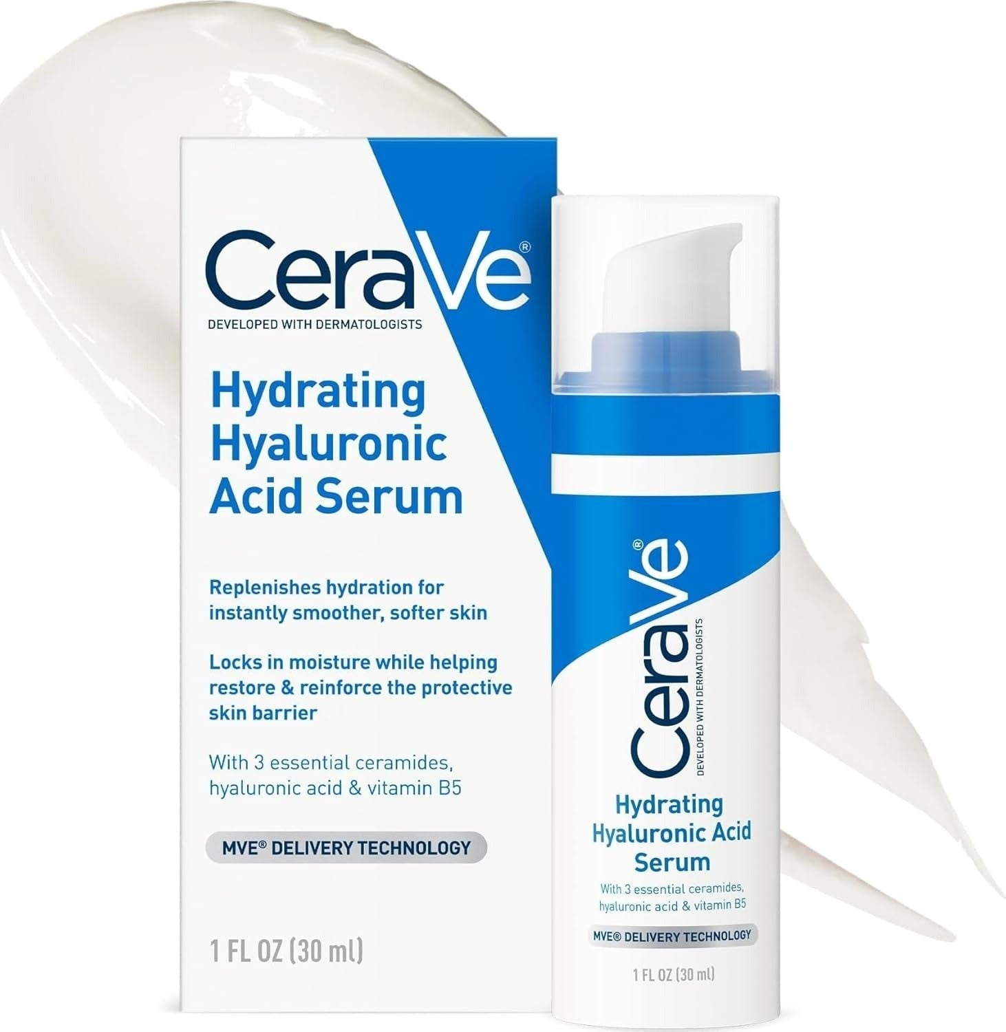 CeraVe Hyaluronic Acid Serum | 1 oz | Hydrating Face Serum