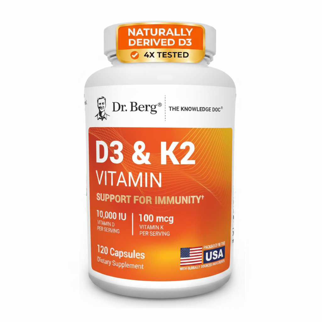 Dr. Berg Vitamin D3 K2 with MCT Oil Powder | 120 Capsules