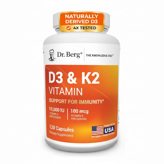 Dr. Berg Vitamin D3 K2 with MCT Oil Powder | 120 Capsules