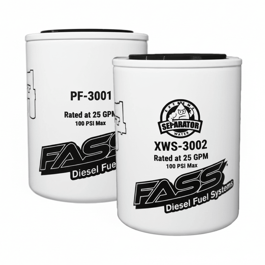 FASS Titanium Series Diesel Fuel Filter XWS-3002 & Particulate Filter PF-3001 Kit