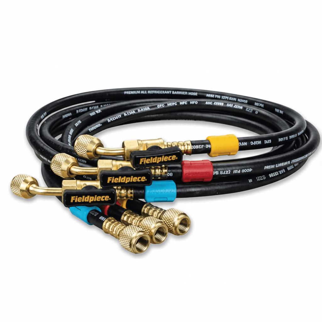 Fieldpiece HR3B Ball Valve Refrigerant Manifold Hose Set | HVAC