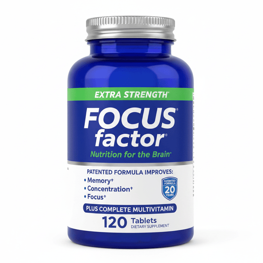 Focus Factor Extra Strength Brain Supplement | Memory Concentration | 120 Count