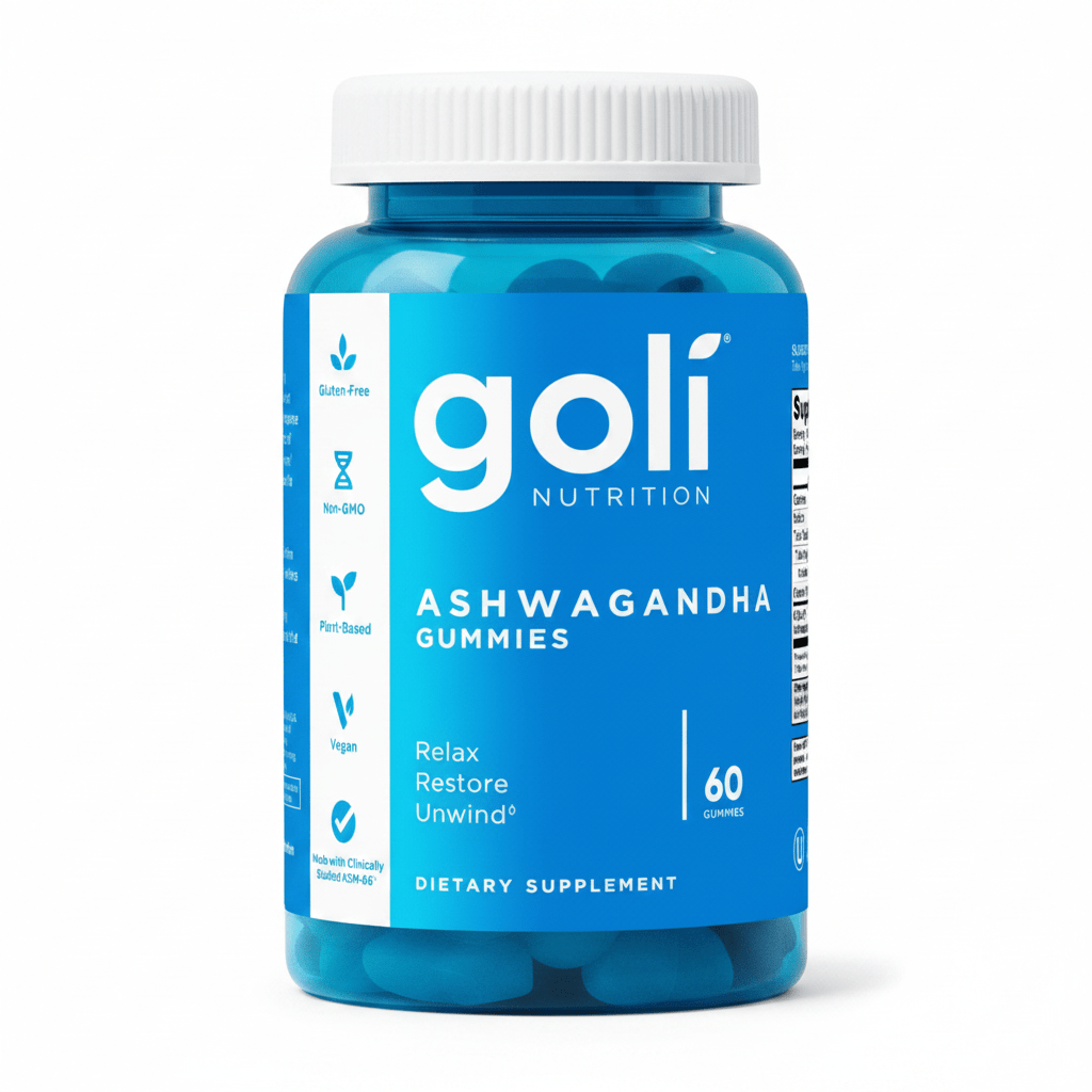 Goli Nutrition Ashwagandha Gummies | Stress Relief & Calm | 60 Count