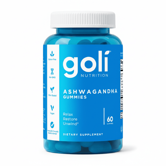 Goli Nutrition Ashwagandha Gummies | Stress Relief & Calm | 60 Count