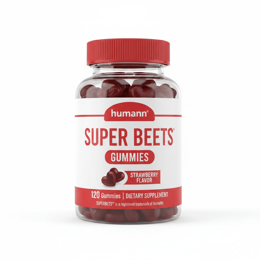 HumanN SuperBeets Heart Chews | Nitric Oxide Strawberry Gummies | 60 Count