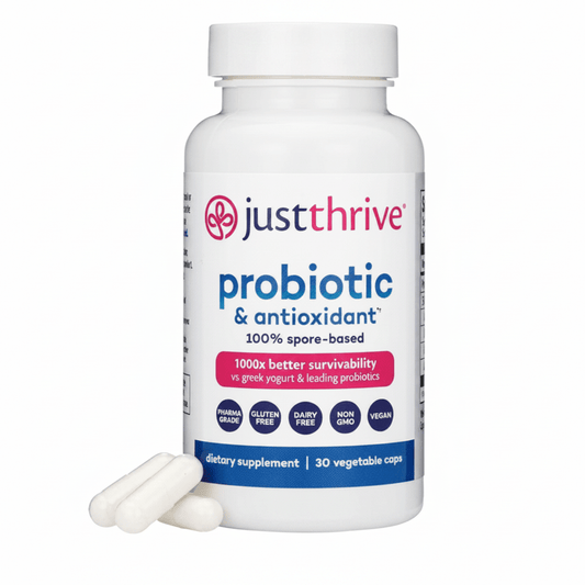 Just Thrive Probiotic & Antioxidant | Spore-Based | 90 Veg Capsules