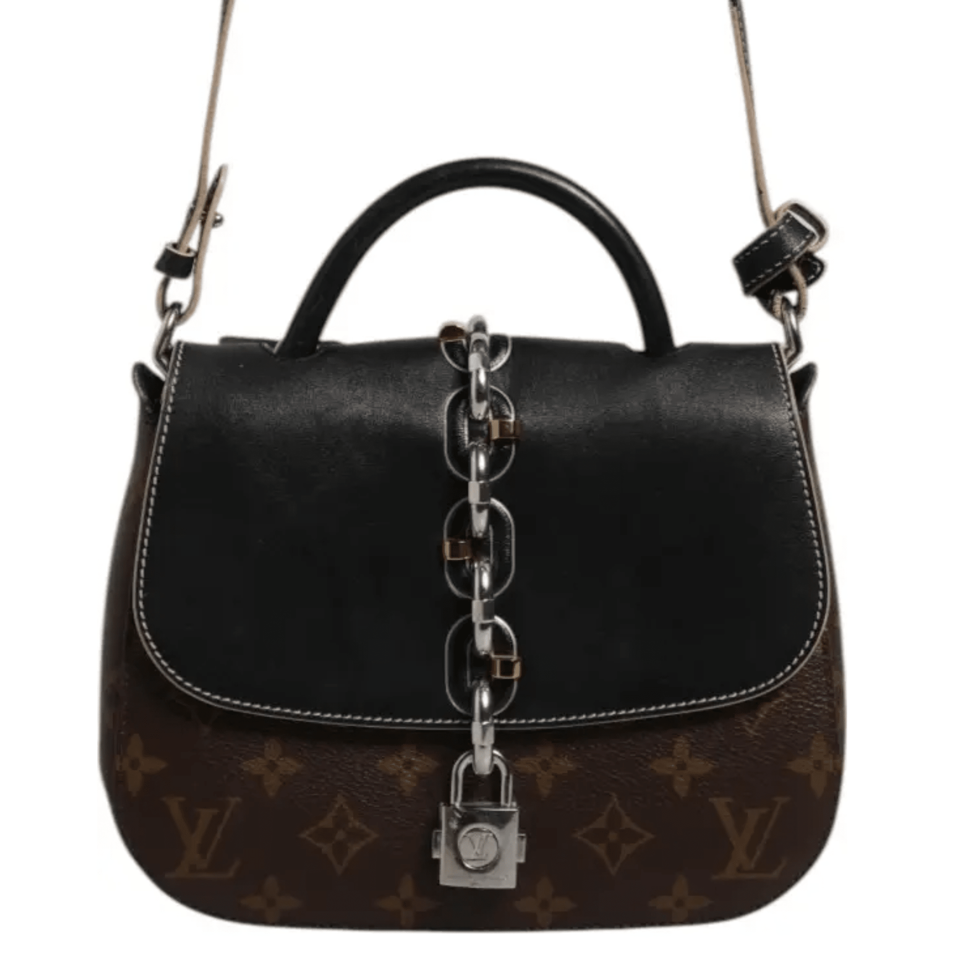 Louis Vuitton Calfskin Monogram Chain It Bag PM Black