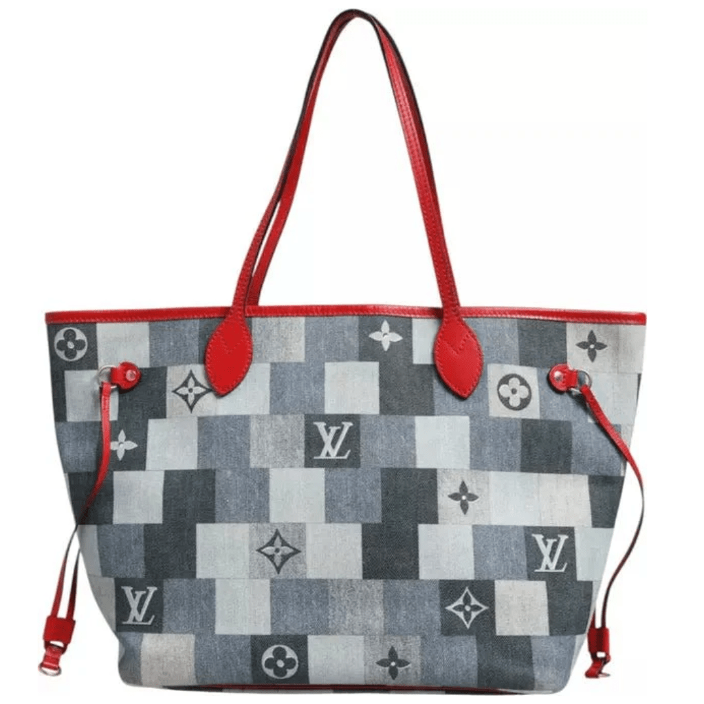 Louis Vuitton Neverfull Patchwork Monogram Denim Tote Bag