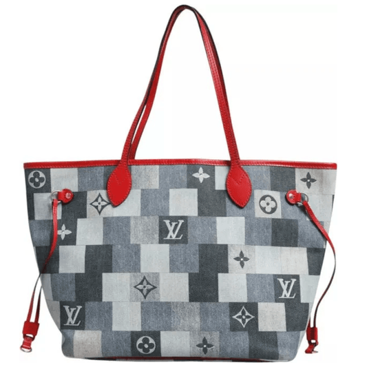Louis Vuitton Neverfull Patchwork Monogram Denim Tote Bag