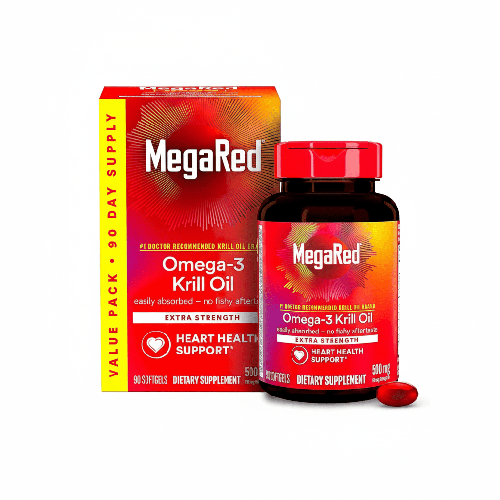 MegaRed Omega-3 Fish Oil 6X Absorption | 500mg | 80 Softgels
