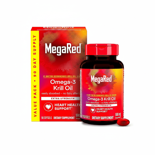 MegaRed Omega-3 Fish Oil 6X Absorption | 500mg | 80 Softgels