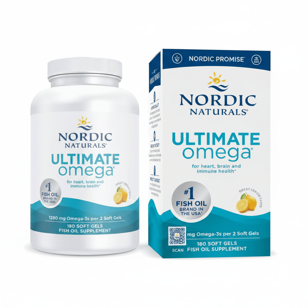 Nordic Naturals Ultimate Omega 1280mg | Lemon Flavor | 180 Soft Gels
