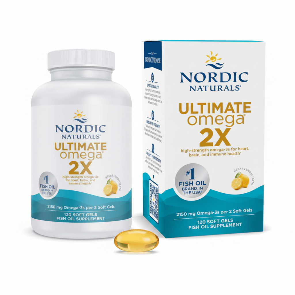 Nordic Naturals Ultimate Omega 2X Lemon | 2150mg EPA DHA | 120 Soft Gels