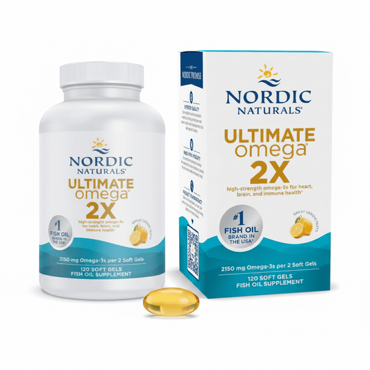 Nordic Naturals Ultimate Omega 2X Lemon | 2150mg EPA DHA | 120 Soft Gels