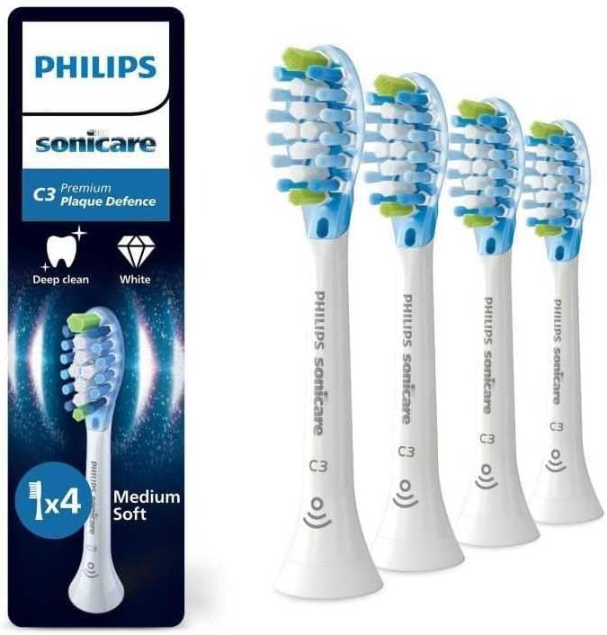 Philips Sonicare C3 Premium Plaque Control Brush Heads | 4-Pack | Genuine