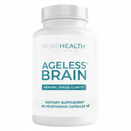 PureHealth Research Ageless Brain Memory & Focus Supplement | 60 Capsules