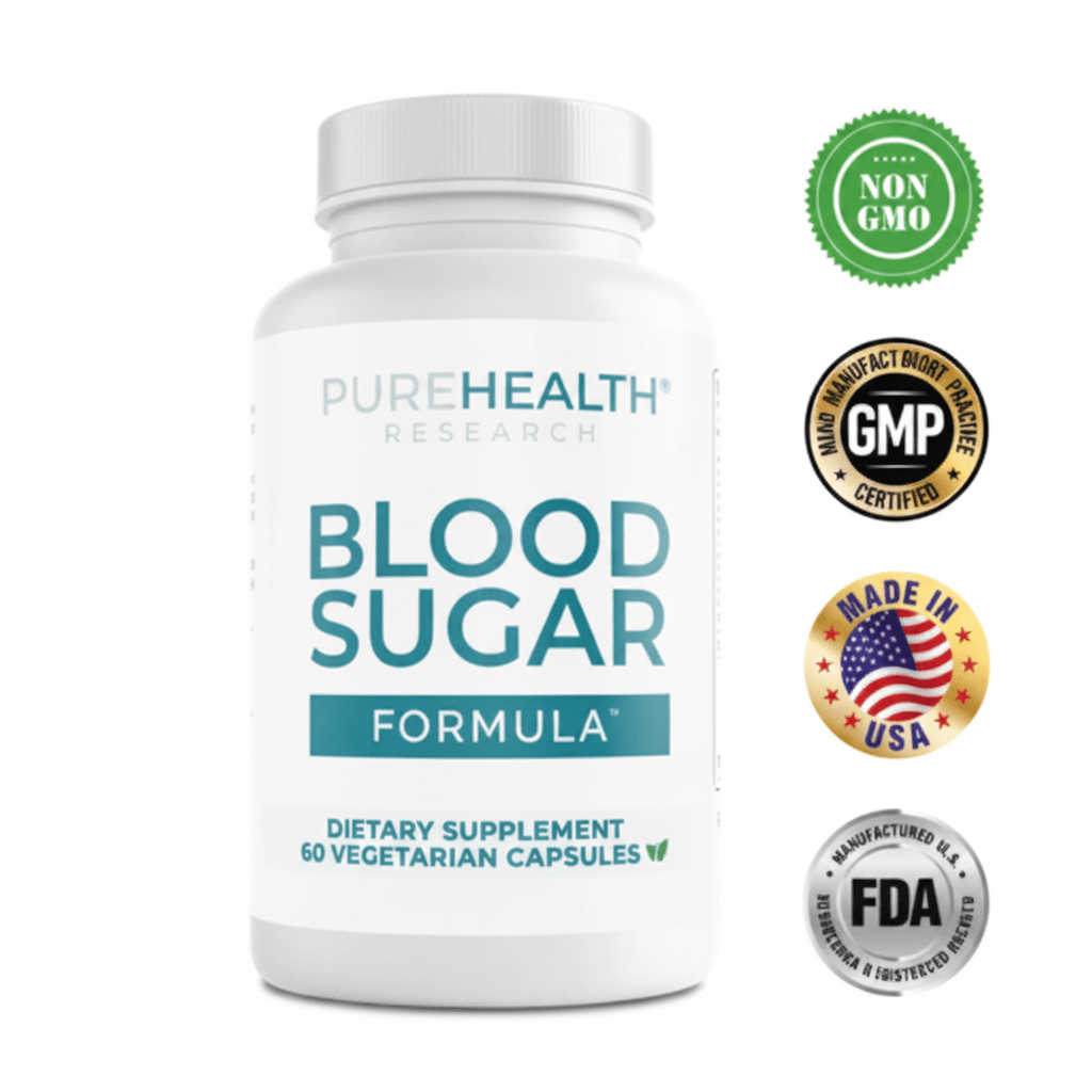 PureHealth Research Blood Sugar Formula | Glucose Support | 60 Capsules