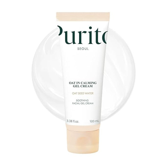 PURITO Oat Calming Gel Cream | 3.38 oz | Lightweight Moisturizer for Sensitive Skin