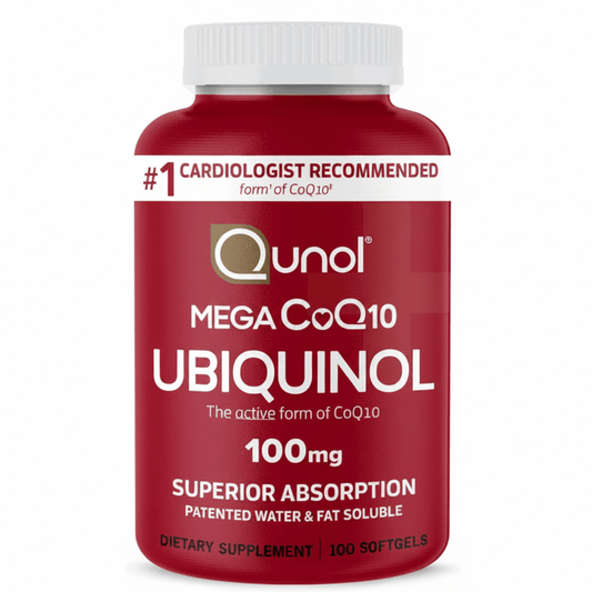 Qunol MEGA CoQ10 Ubiquinol 100mg | Advanced Heart & Energy Support | 120 Softgels