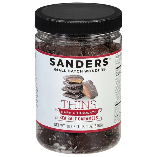 Sanders Dark Chocolate Sea Salt Caramels 18 oz - Premium Candy