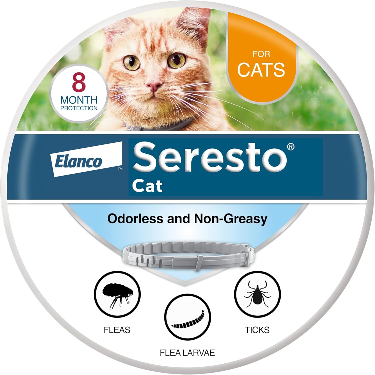 Seresto Cat Flea & Tick Collar | 8 Months Protection | Vet-Recommended