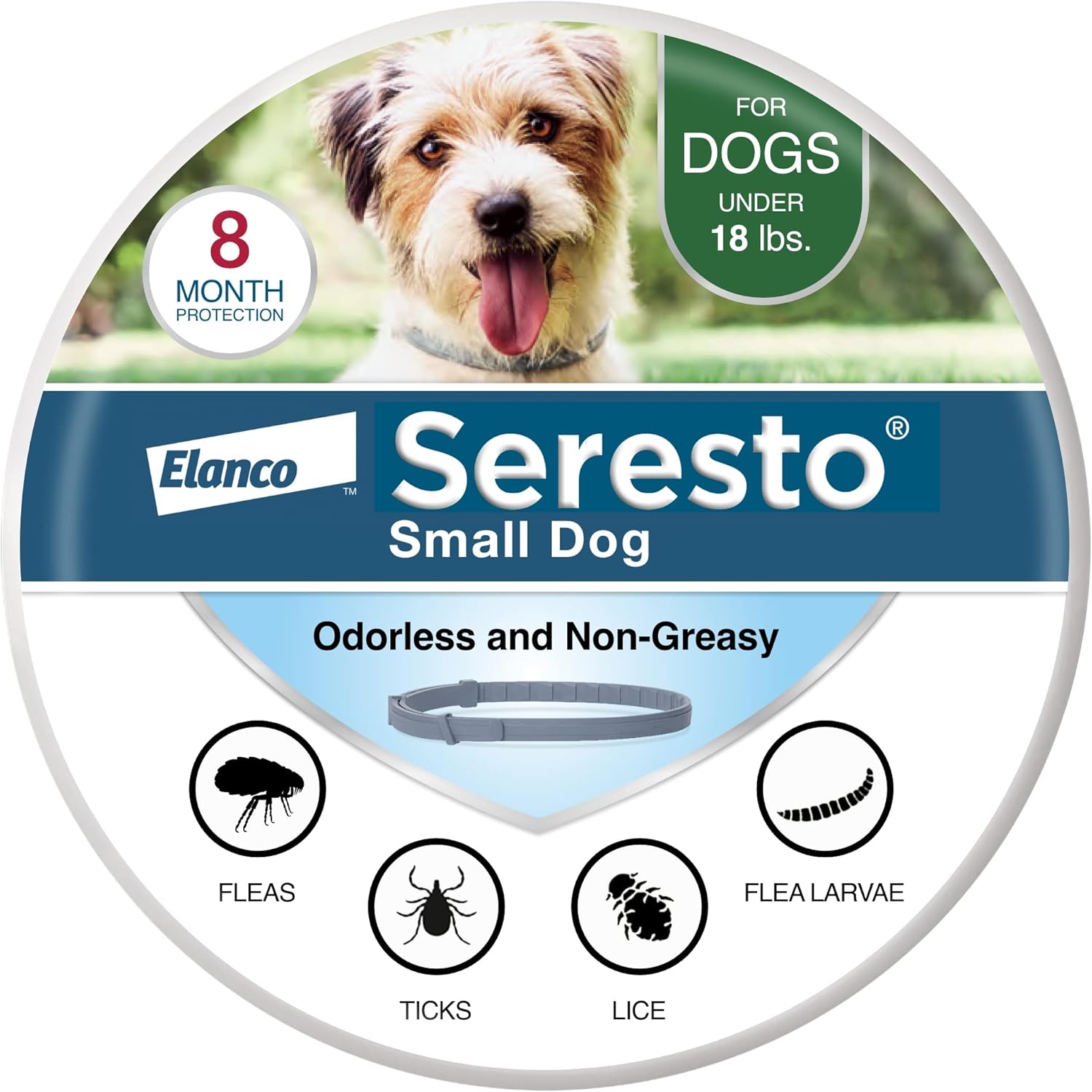 Seresto Flea & Tick Collar for Small Dogs Under 18 lbs | 8-Month Protection