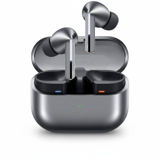 Silver Wireless Earbuds