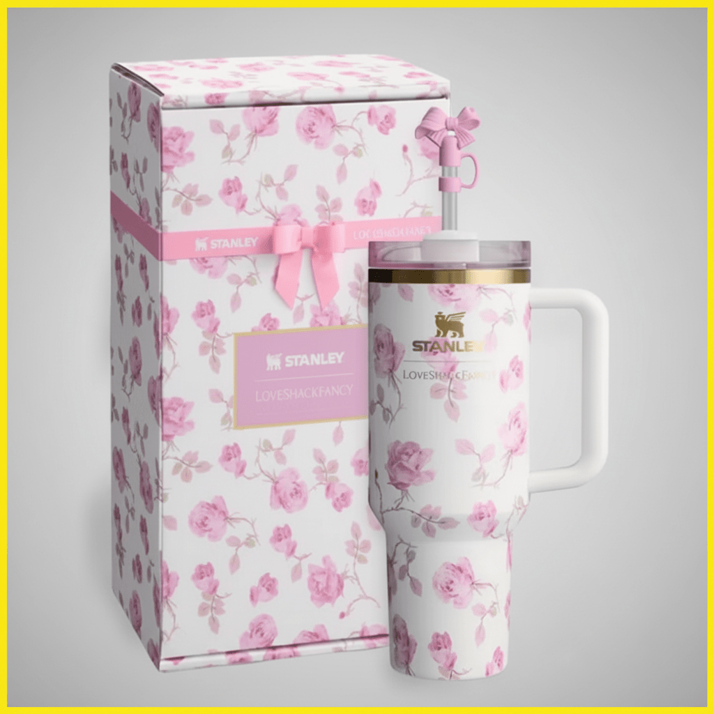 Stanley x LoveShackFancy Quencher | 40oz | Ribbon Rosa | Gift-Ready