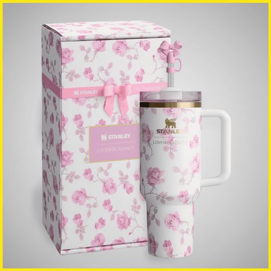 Stanley x LoveShackFancy Quencher | 40oz | Ribbon Rosa | Gift-Ready