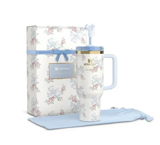 Stanley x LoveShackFancy Quencher | 40oz | Rosa Beaux Blue | Gift Box