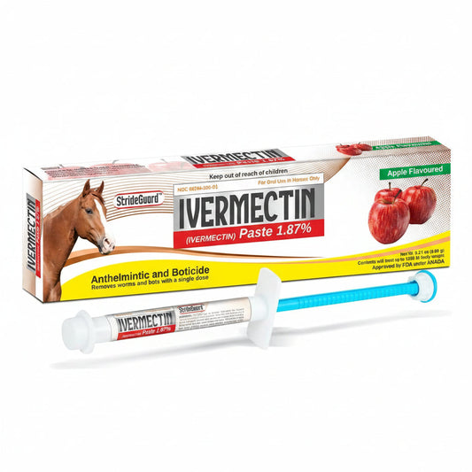 StrideGuard Ivermectin Paste 1.87% for Horses | 6.08g | Apple Flavored