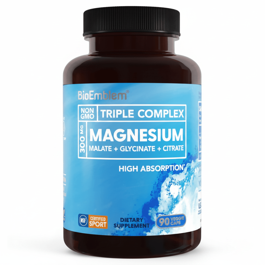 Triple Magnesium Complex 300mg | Sleep Stress Muscle Recovery | 90 Capsules