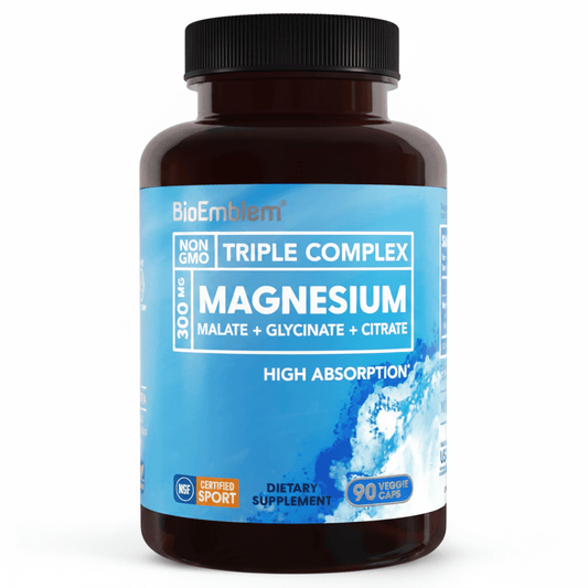 Triple Magnesium Complex 300mg | Sleep Stress Muscle Recovery | 90 Capsules