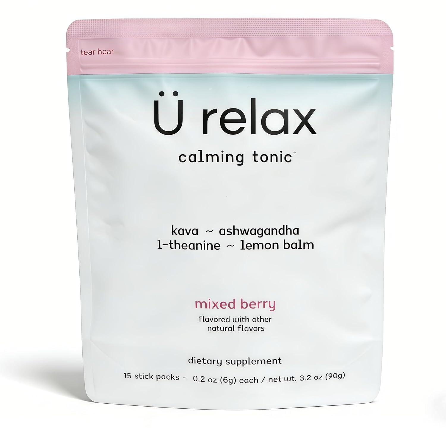 Urelax Calming Drink Mix | Mixed Berry | 15 Servings