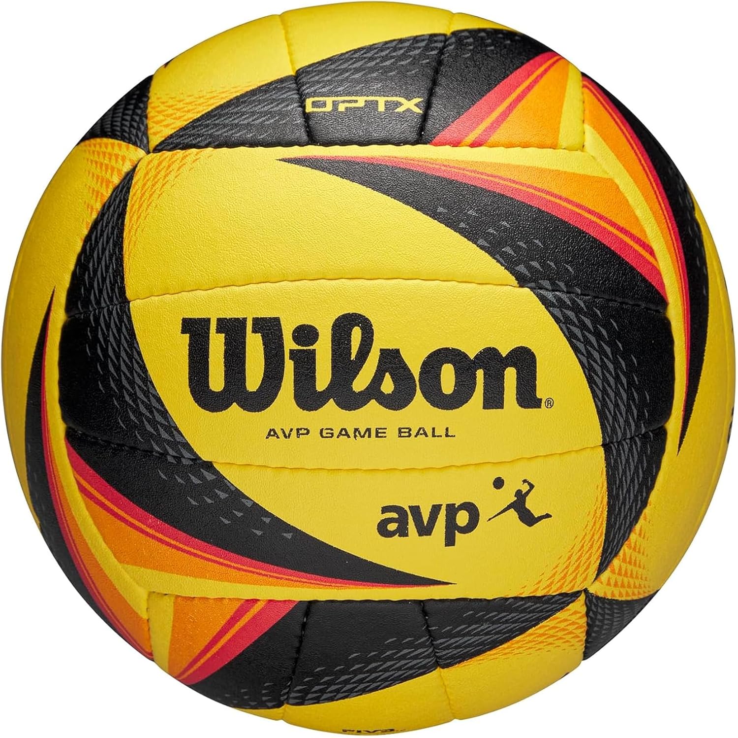 Wilson AVP OPTX Official Game Volleyball | Yellow/Black | Beach